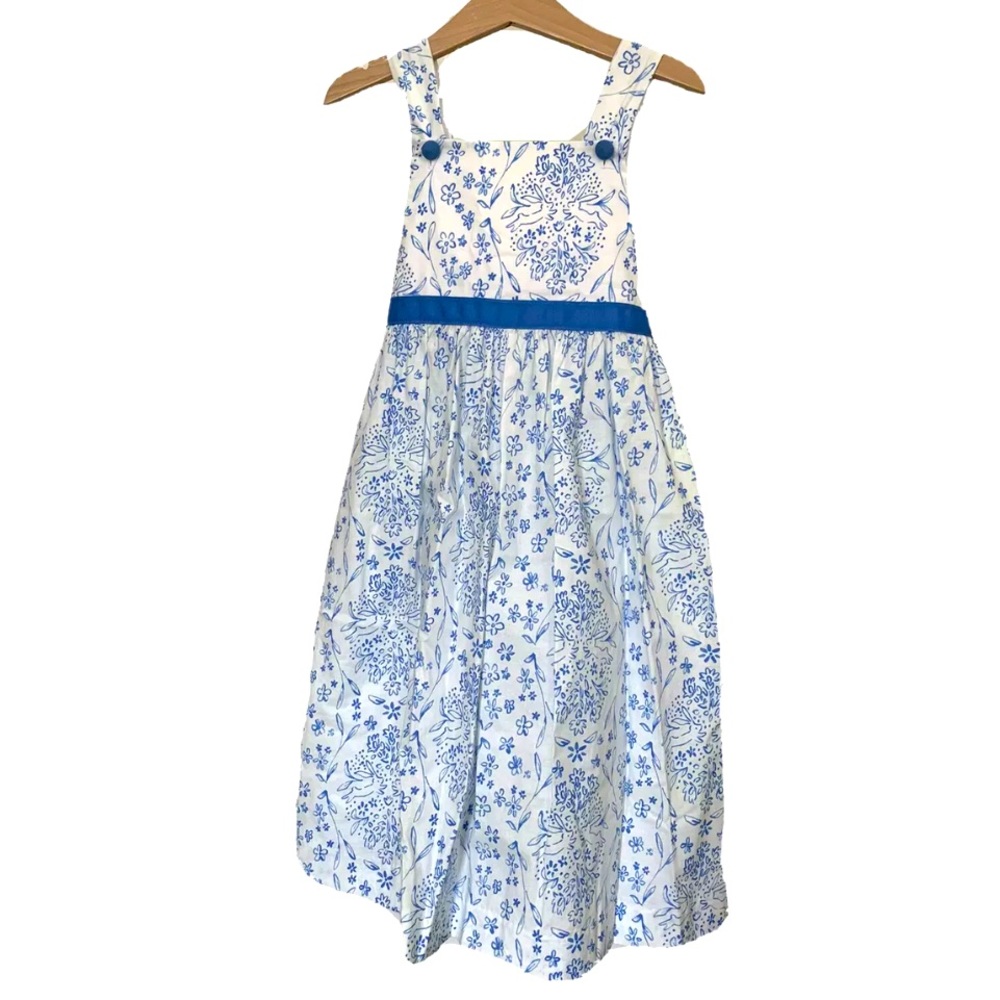 Funtasia Easter Dress size 5 blue & white